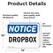 Signmission Drop Box, 14 in W x Rectangle, Vinyl Decal OS-2PACK-NS-D-1014-L-11565 - alternate 3